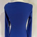 Lush Clothing New Lush Front Tie Cut Out Dress Long Sleeve Bodycon Mini Royal Blue Photo 8