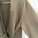 DKNY  active olive green open front, belted cardigan, women, no size tag Photo 3