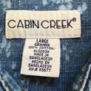 Cabin creek Vintage Denim Bleach Ombre Dye Women’s Shirt  Large Photo 4