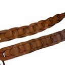 J.Crew  Brown Leather Braided Link Boho Belt With Fringe, Sz M/L Photo 5