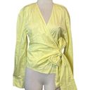 L'Academie L'Academia Ester Wrap Top in Cornsilk Large New Womens Blouse Photo 3