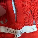 Tularosa  Womens Clayton Tunic Pom Pom Mini Dress Red Lace Revolve Size XS Photo 7