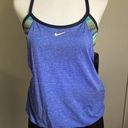 Nike New Women’s  Textured Striped Layered Tankini Swim Athletic Top Photo 0