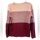 kim rogers  Cable Knit Crew Neck
Sweater Long Sleeve Pink Colorblock Petite
Small Photo 4