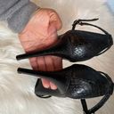 Cathy Jean Black Snakeskin Heels Photo 3