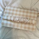 Tan Gingham Clutch Photo 0