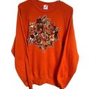 Jerzees Vintage  Grandma Sweater Fall Leaves Handmade Size XL Photo 0