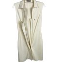 The Row Ivory Partial Hidden Gold Zipper Sleeveless Sheath Dress Women’s Small Photo 5