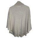 Chico's  Zenergy Beige Cotton Full Zip Poncho Sweater Size 0 (Small) oversized Photo 1