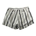 Torrid  Womens Size 12 Cream and Black Striped Hi-Rise Linen Shorts Rolled Cuffs Photo 1