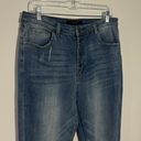 Risen Exposed Button Fly High Rise Bootcut Jeans Frayed Hem Size 15/32 Photo 2