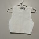 Babaton  Aritzia NWT Sculpt Knit Racer Cropped Tank in White Size Medium Photo 3