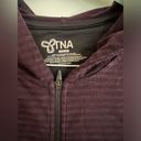 TNA Zip Up Lightweight Dark Purple Striped Hooded Jacket Women’s Size XS Photo 1