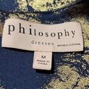 Philosophy  di Lorenzo Serafini Blue Gold Gorgeous Dress Sz M Photo 4