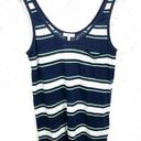 Joie  Carmenella Striped Linen Tank Top Navy Size XS Photo 0