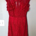 Alexis  NWT Red Lace V Neck Halley Dress XS Photo 0