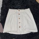 Celebrity Pink White Jean Skirt Photo 0