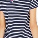 Maison Jules  Striped Bow-Back Tee Navy Blue Women’s Size Large NWT Photo 1