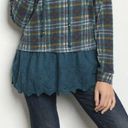 Anabelle's NWT Annabelle Plaid Hooded Tunic Top Long Sleeve Sz M Photo 3