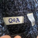 Q&A Vintage 80s  Knit Crochet Turtle Neck Balloon Sleeve Sweater Photo 3