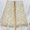 White House | Black Market  Floral Cream Skirt 100% Silk Lightweight Sz 10 Lined Photo 12