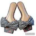 Betsey Johnson  Roses Bow Square Toe Slides 8.5-9 Photo 0