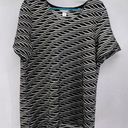 Christopher & Banks 5/$25  Womens Xl black white and grey short sleeve top Photo 0