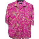 Ralph Lauren  Women's Size Medium Pink Paisley Classic Sleep Shirt Photo 7