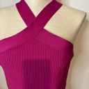 Sincerely Jules NWT Ladies pink Stretch Ribbed Cropped X Strap Top  Photo 1