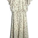 Sienna Sky NWT  Ivory Floral Ditzy Flutter Sleeve Midi Dress Women's L Photo 10