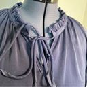 Vintage Havana  Cold Shoulder Ruffle Blouse Navy Blue Photo 3