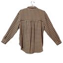 Pilcro  relaxed tattersall plaid button up down shirt women's small boyfriend fit Photo 1