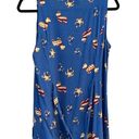 Modcloth  Quick Remix Sleeveless Blue Piñata Llama Print Tank Top Small Photo 1