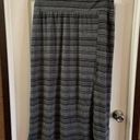 Apt. 9  Grey/Black Striped Elastic Waist midi Skirt L Photo 0