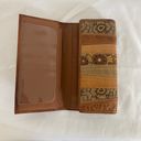 Fossil Forrest Fairy Boho  Tan Brown Suede Leather Envelope Wallet Photo 6