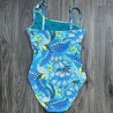 Bleu Rod Beattie Paradise Found One Shoulder One Piece Swimsuit Oahu Teal Size 6 Photo 4