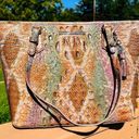 Brahmin  medium Asher truffle python tote bag with tassel HTF​​​​​​​ Photo 1