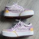 Vans  Old Skool Stacked Wavy Days Platform Shoes Lilac 5.5 Men / 7.0  Women Photo 3