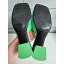 ZARA NWOT Women’s  Mid Height Block Heel Sandal size 38 (7-7.5) in Green Photo 2