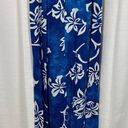 Vintage Blue Royal Hawaiian  Floral Hawaiian Maxi Dress Sz.6 Photo 8