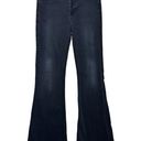 Hudson Jeans Hudson Jodi High Waist Raw Hem Flare Jeans in Hardline Black Button Fly Size 28 Photo 2