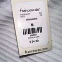 Francesca's  Size Medium White Cropped Button-Up Top (Brand New with Tag) Photo 3