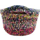 Handmade Knit Crochet Basket Handbag Yarn Colorful Tribal Classic Multicolor Photo 0