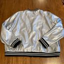 Disney  | Mickey Mouse Metallic Faux Leather Bomber Jacket | Size XXL Photo 1