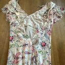 Cinq à Sept  Sheila Floral Ruffle-Trim Midi Dress Size 2 V-Neck Flutter Sleeve Photo 9