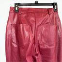 Missguided  wine red faux leather pants, women’s 8 Photo 11