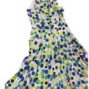 Talbots  vintage blue green circle pattern collar midi dress fit & flare sz 4 Photo 4