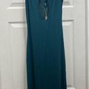 SKIMS Sleep Front Keyhole Maxi Long Lounge Dress Teal NWT medium only Photo 8