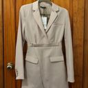 ZARA Lapel Collar Blazer Cream Dress Photo 1