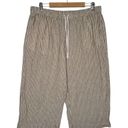 Beach Lunch Lounge Pants Womens XL Linen Margot Pull On Striped Cropped Brown Photo 1